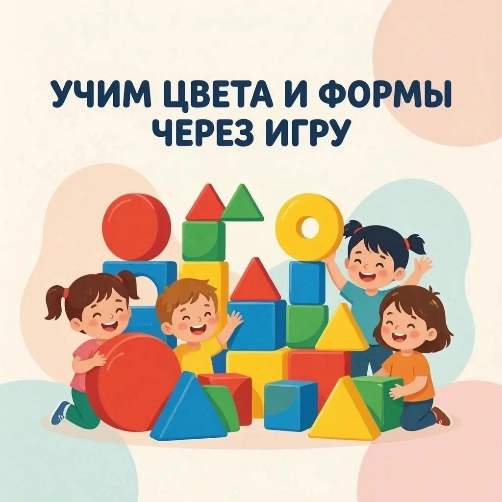 🎨 Как научить ребёнка различать цвета и формы через игру?