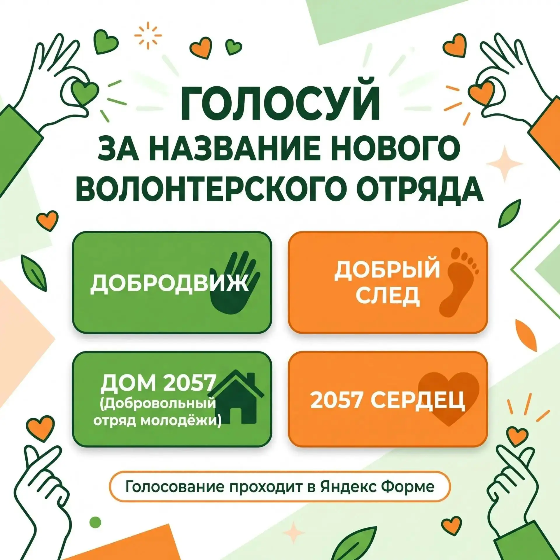🗳 Название нашего волонтёрского движения: выбираем вместе!