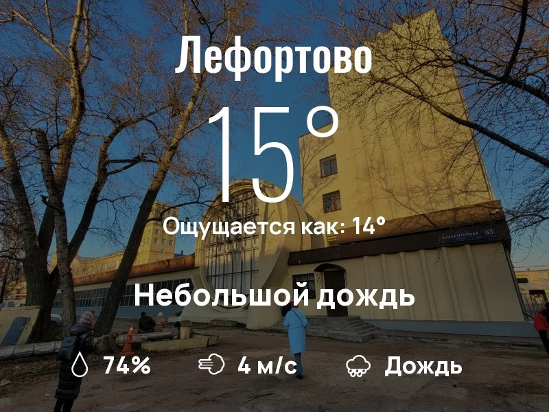 Что с погодой в Лефортово?