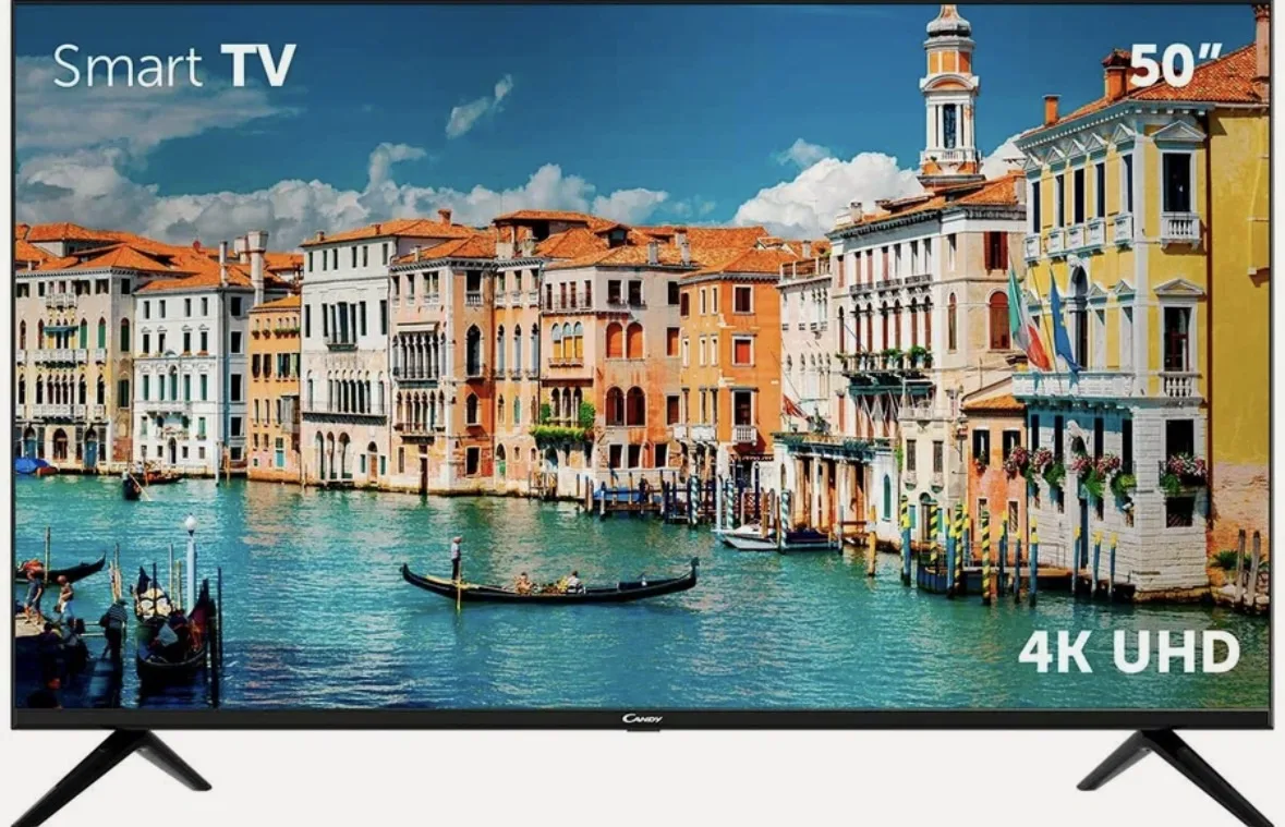 Телевизор Candy Uno 50, Google Assistant, UHD 4K 2160p, черный