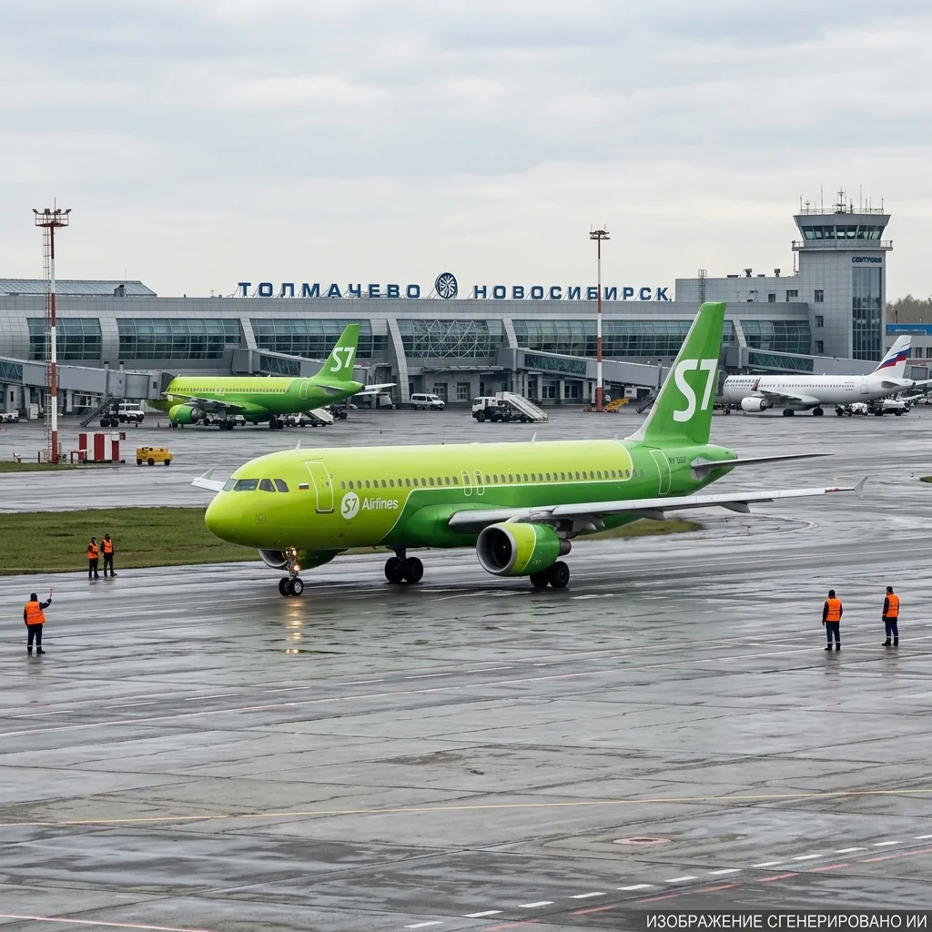 Самолет Новосибирск-Омск вернулся из-за неисправности