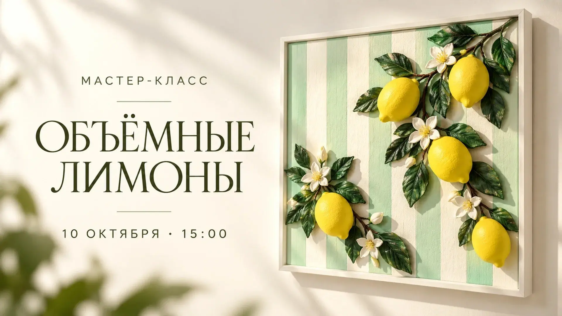🍋 Мастер-класс «Картина с лимонами»