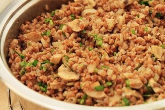 Гречка, запеченная с грибами