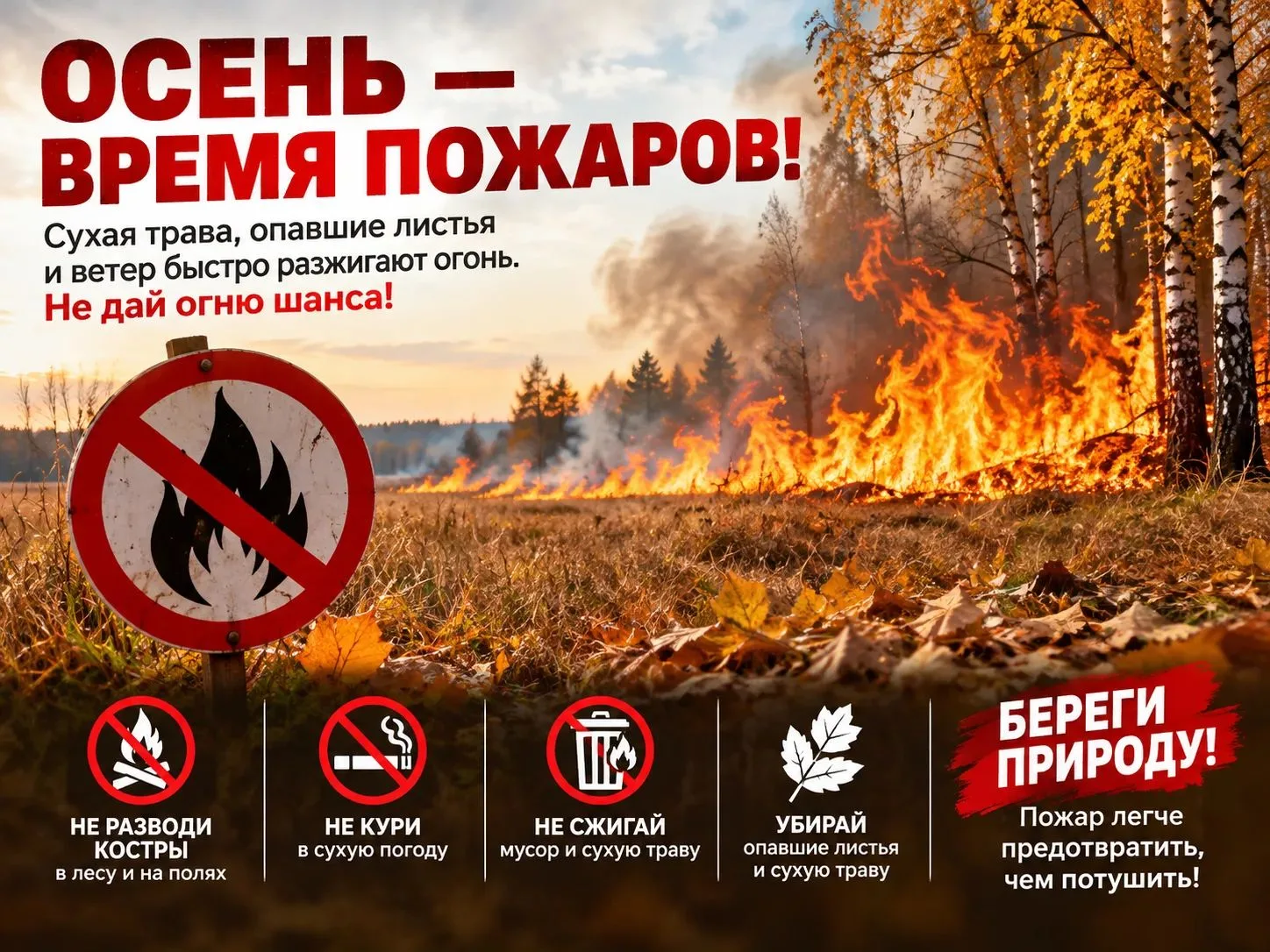 Осень время уютных вечеров, но не время для огня! 🔥🍂