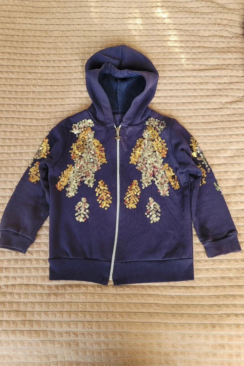 Продам тёплую мастерку на флисе для девочки, б/у, 250 руб.