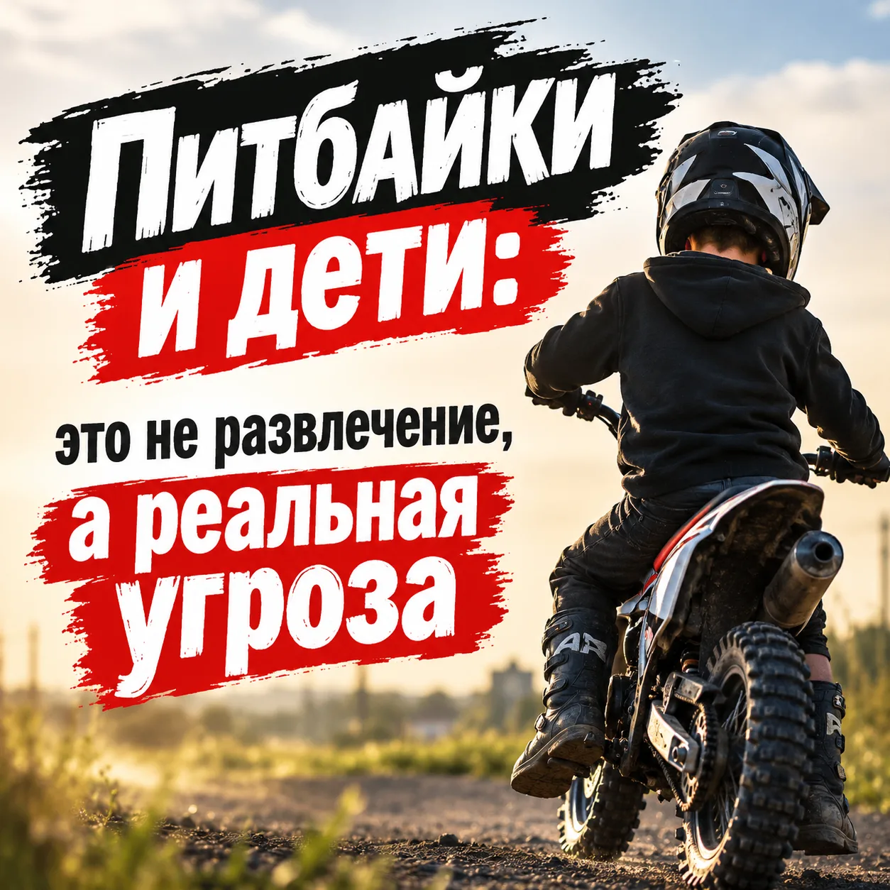 🚨 Питбайки и дети: реальная угроза 🚨