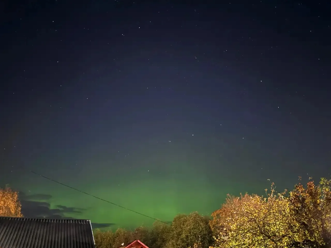 Северное сияние над Костромой, в ночь на 11 октября🌌