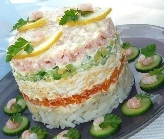 САЛАТ С КРЕВЕТКАМИ