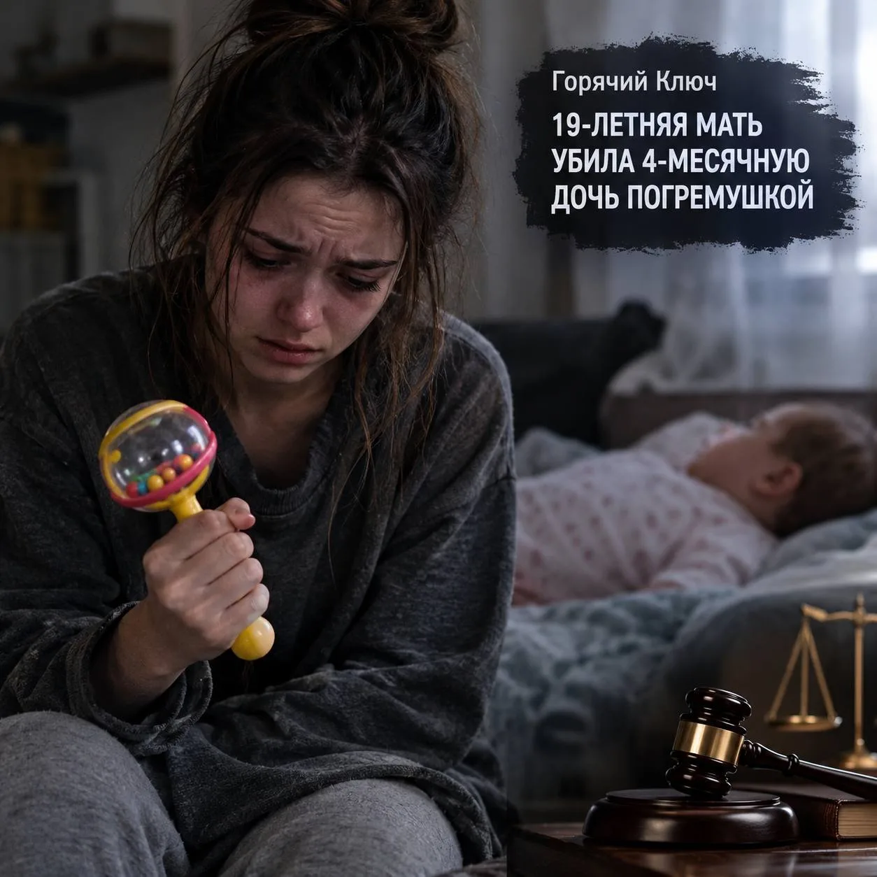 📌В Горячем Ключе 19-летняя мать убила 4-месячную дочь погремушкой