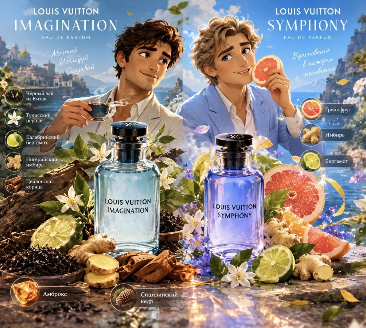 🩵Louis Vuitton Imagination🩵 — это искрящаяся свежесть дальнего путешествия. В старте ...