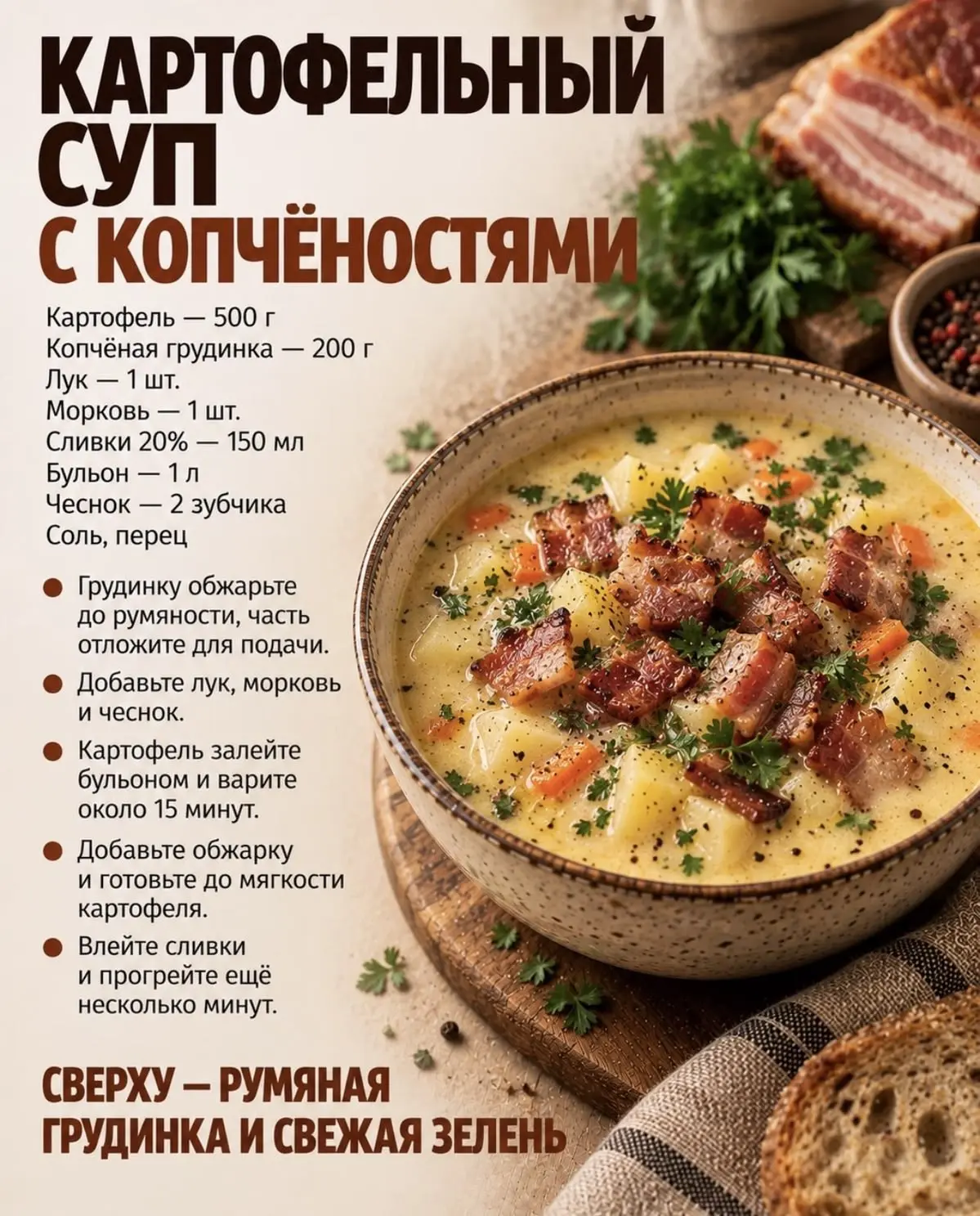 Суп картофельный 🥣