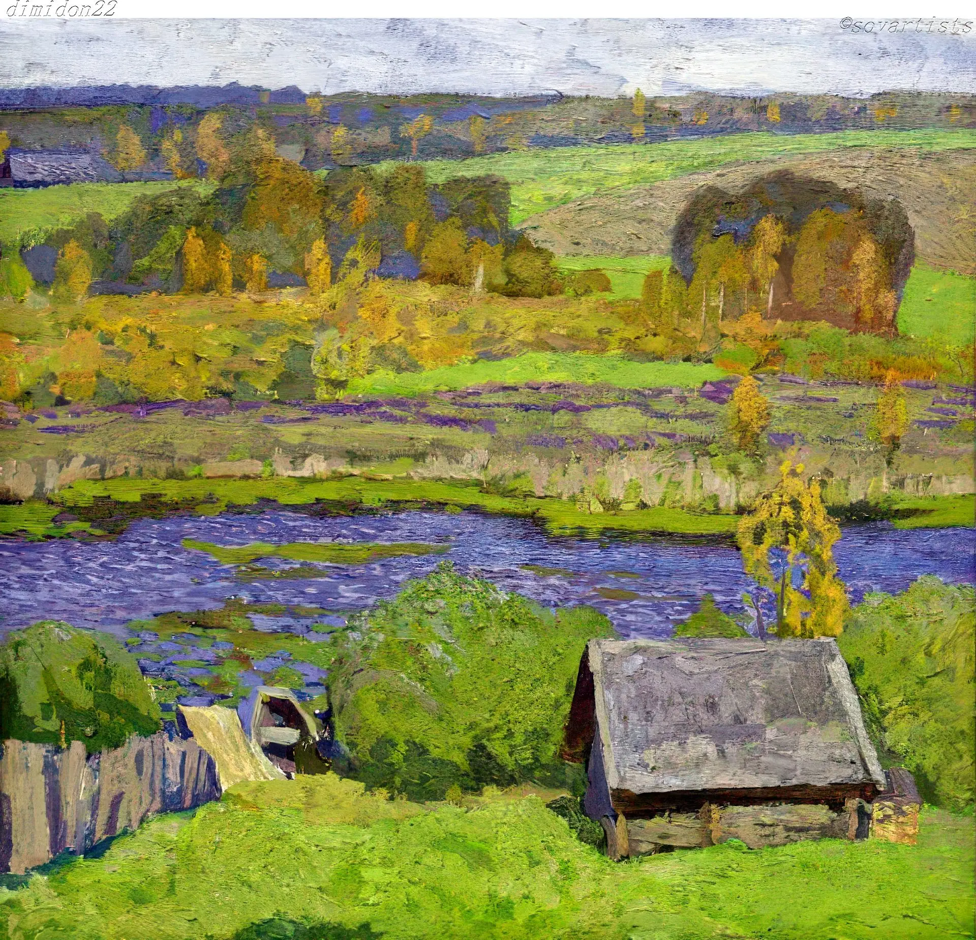 Санин Юрий Петрович (29.09.1938, Воронеж - 05.01.1998, там же). «Осенний ветер». 1973 г...