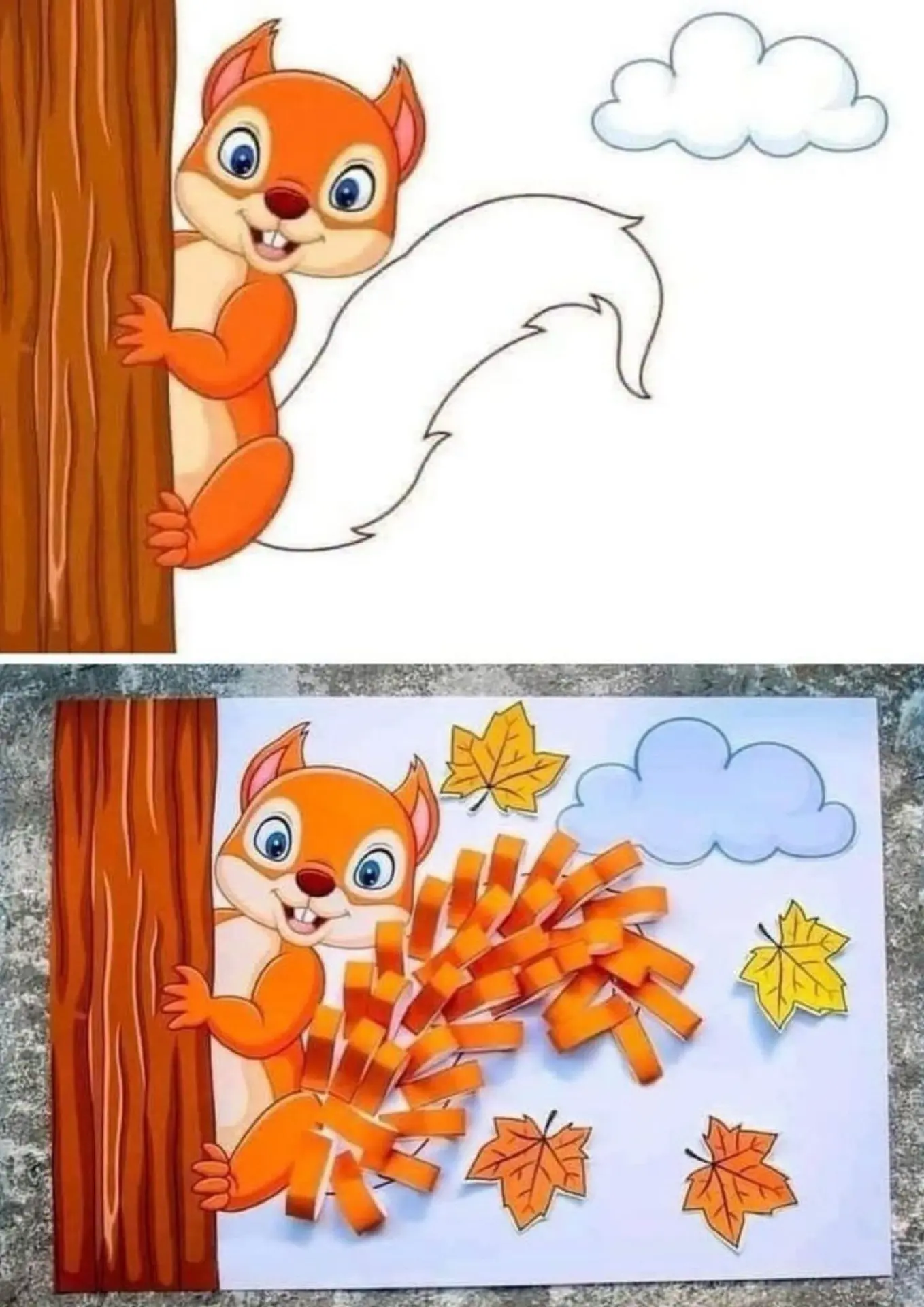 Аппликация Белочка