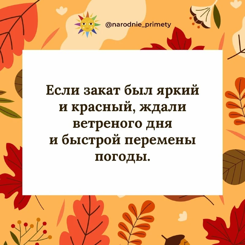 🌞Народные приметы