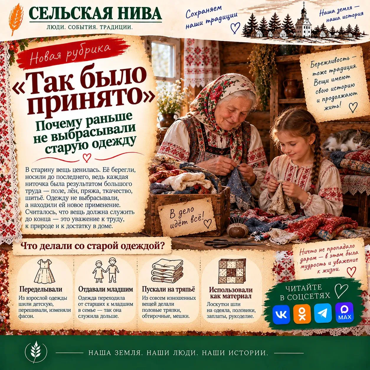 🔻 Новое в рубрике "Так было принято".