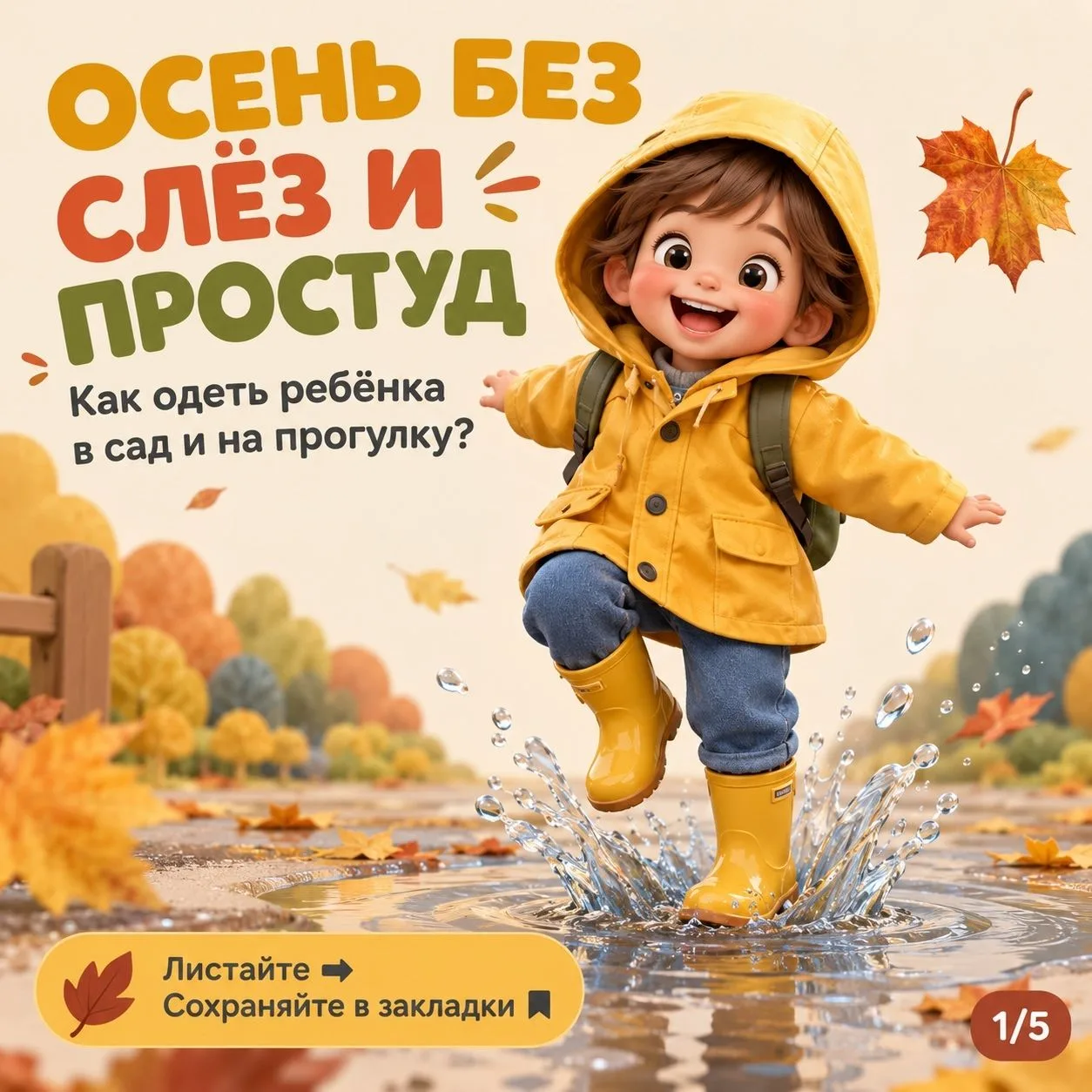 🍂  Осенью погода может меняться буквально за несколько часов: утром прохладно, днем те...
