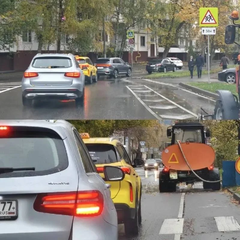🚧 Спецтехника перекрыла полосу в 1-м Стрелецком проезде