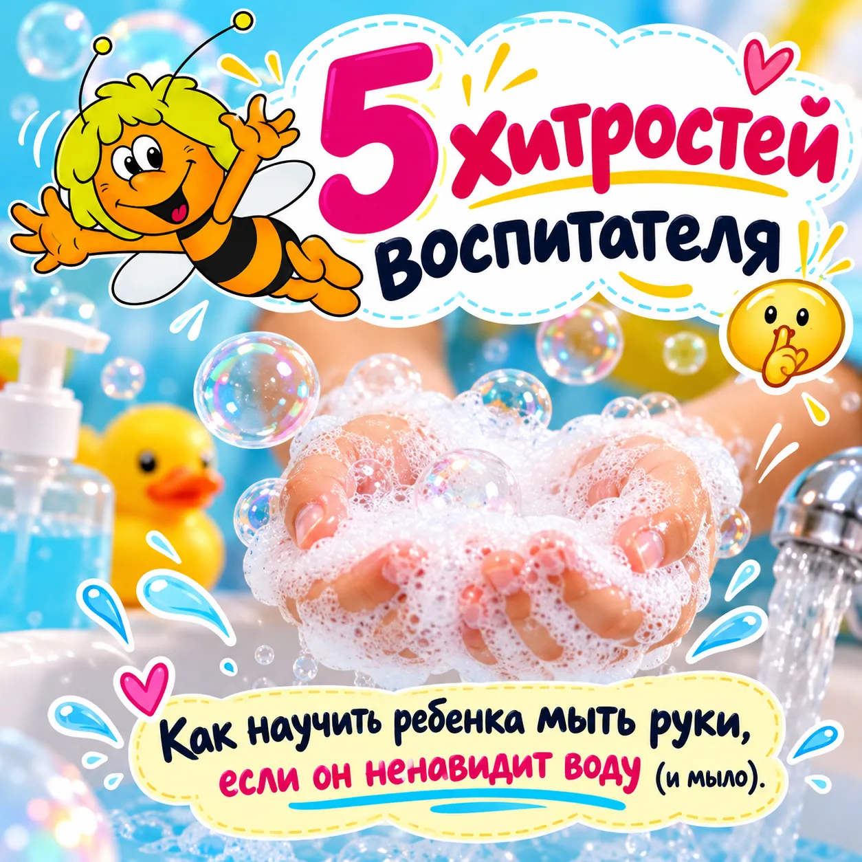 🫧 Руки чистые — настроение отличное! 🐝
