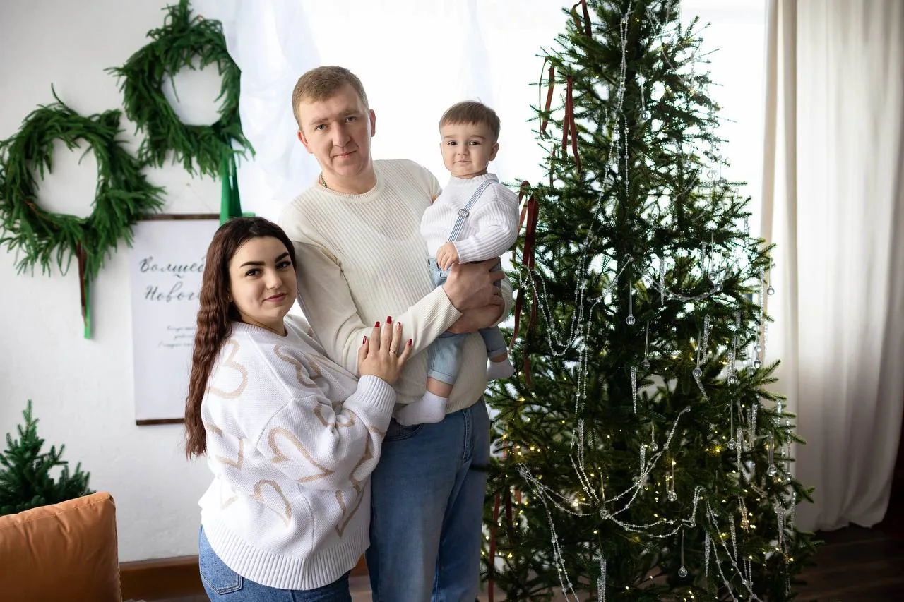 Участник фотоакции Дмитрий Алексеенко с сыном Романом из станицы Переправной