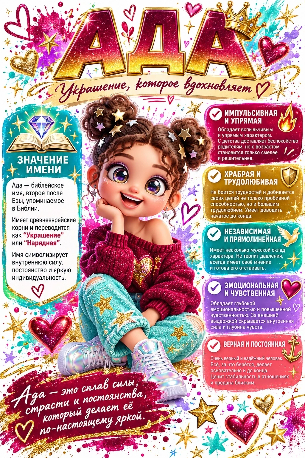 Сегодня по просьбе нашей подписчицы, разберём значение имени АДА! 🥰🔥🥳