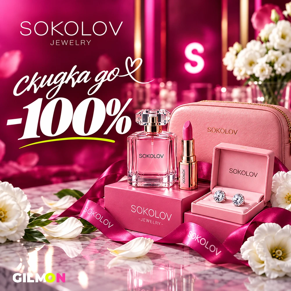 Скидки до 100% на ассортимент в SOKOLOV 💍