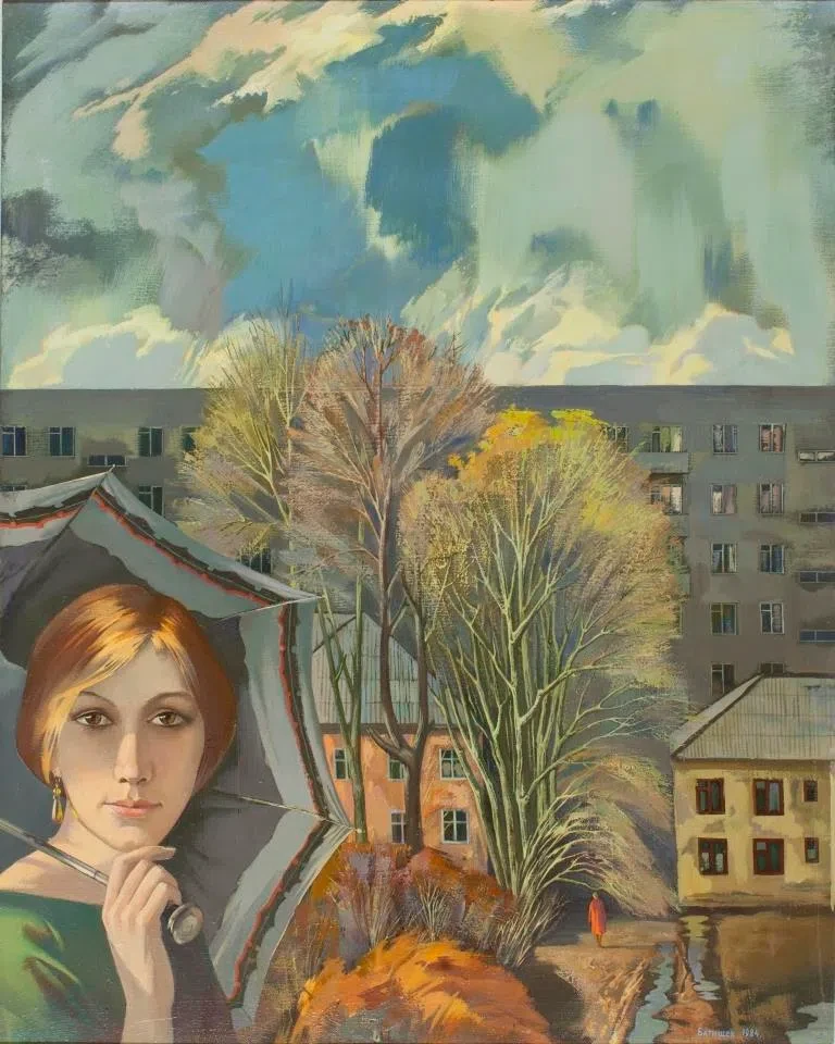 Художник Батищев Владимир Яковлевич «Дождь прошел. Бабье лето» 1984 г.