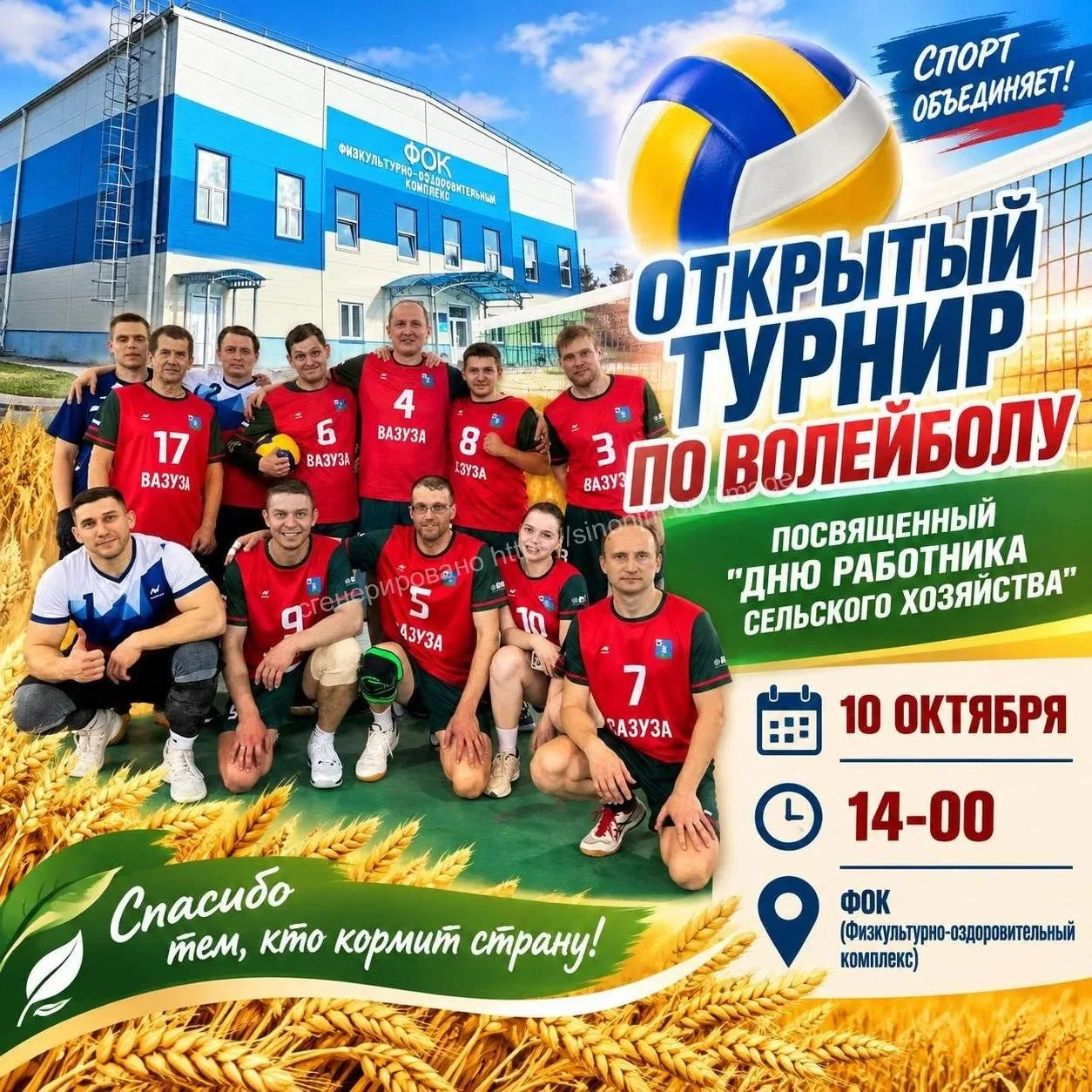 Приглашаем на открытый турнир по волейболу!🏐