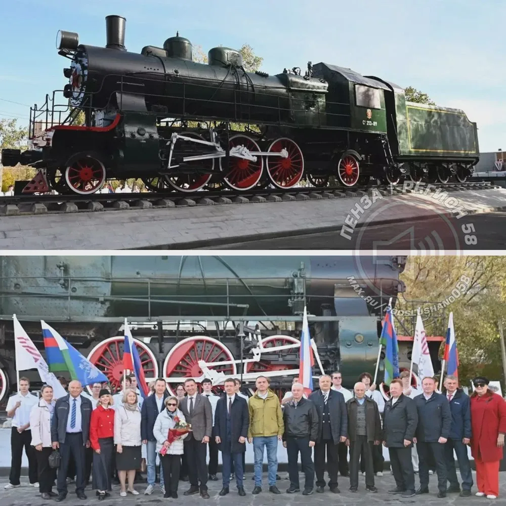 Памятник-паровоз снова открыли в Пензе