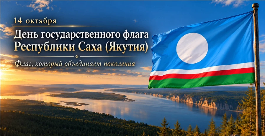 💙❤️💚 14 октября - День государственного флага Республики Саха (Якутия)!