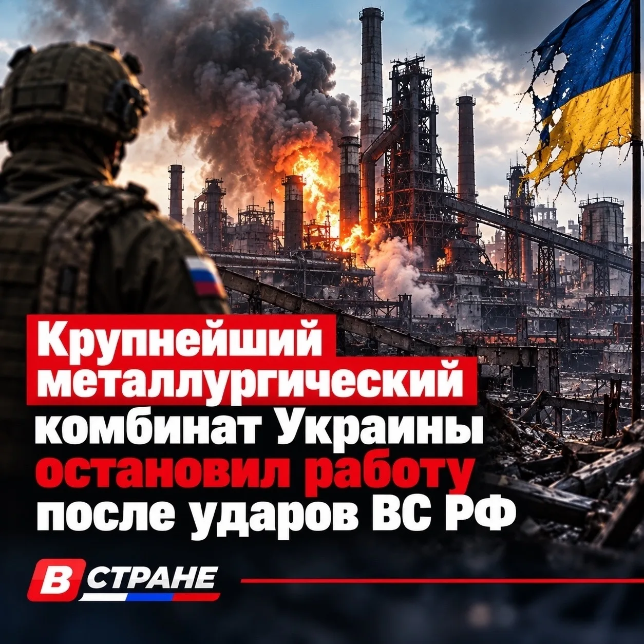 Крупнейший металлургический комбинат Украины остановил работу после ударов ВС РФ