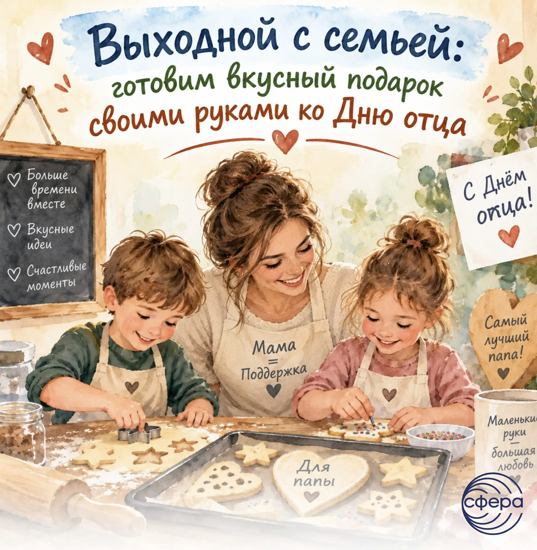 Выходной с семьей: готовим подарок своими руками ко Дню отца🎁