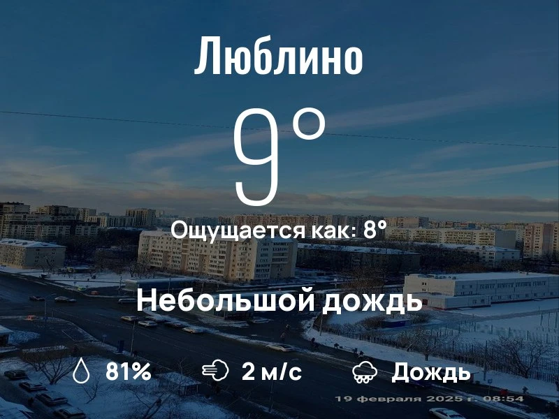 Что с погодой в Люблино?