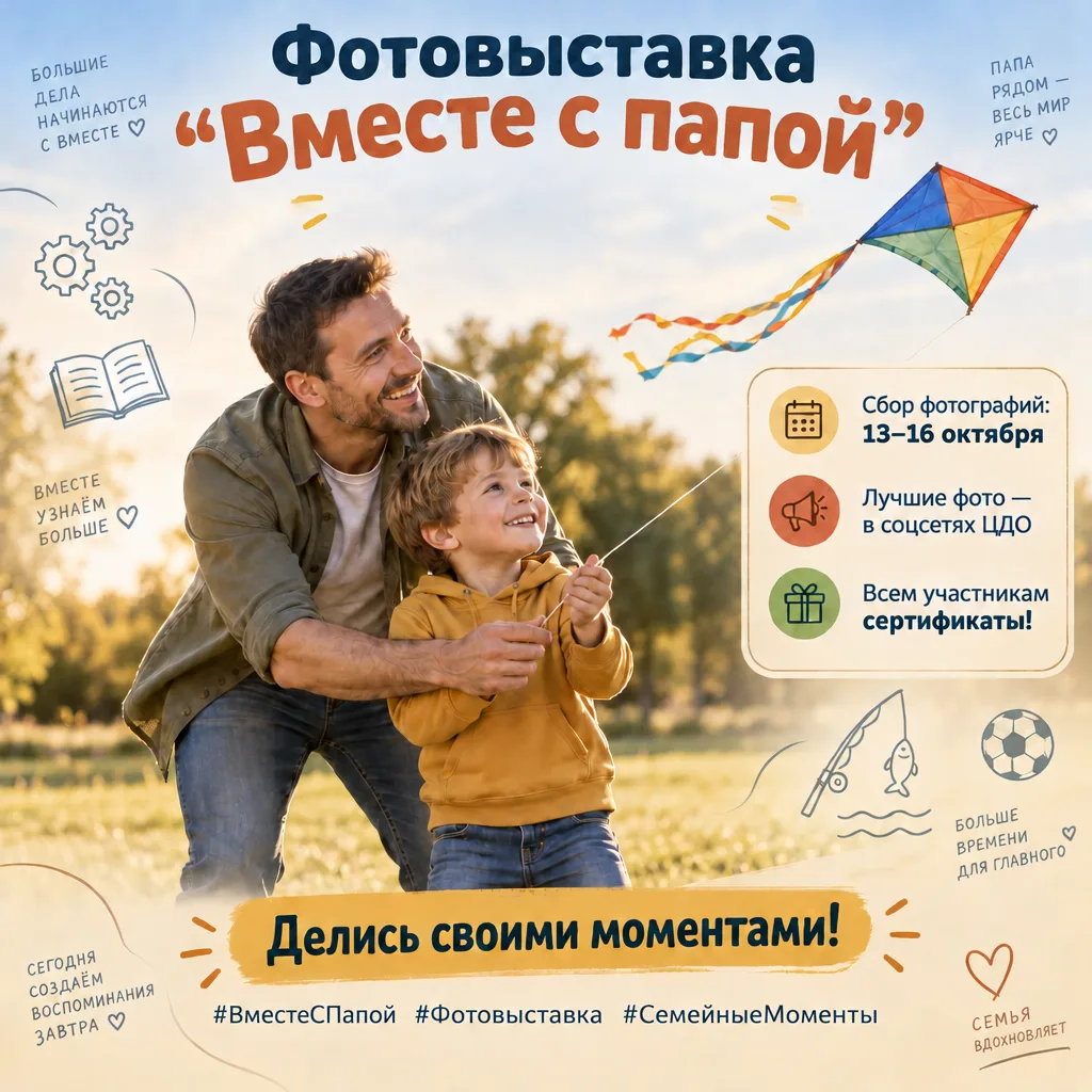 📸 Фотовыставка «Вместе с папой»: собираем самые искренние моменты! ❤️