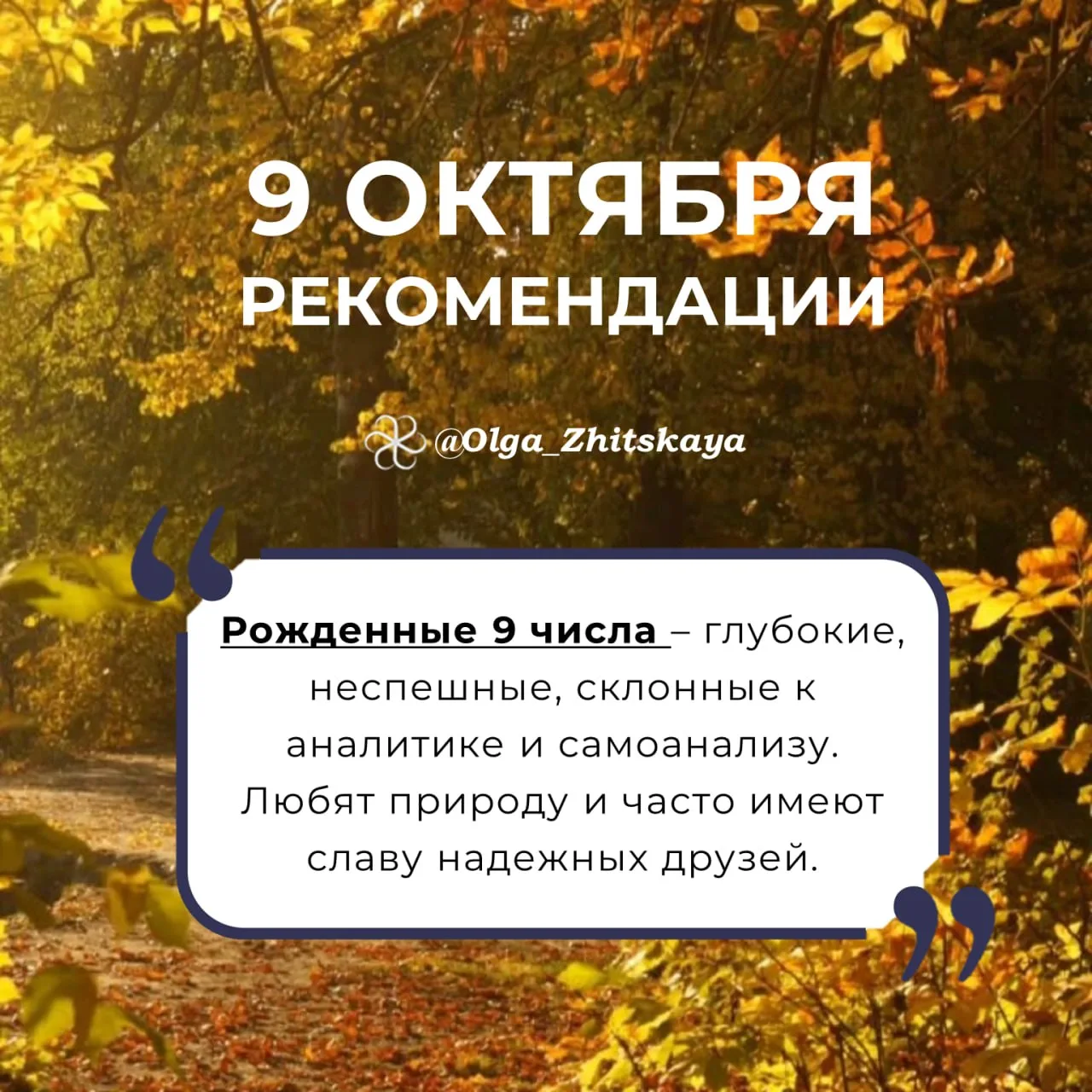 Рекомендации на 9 октября