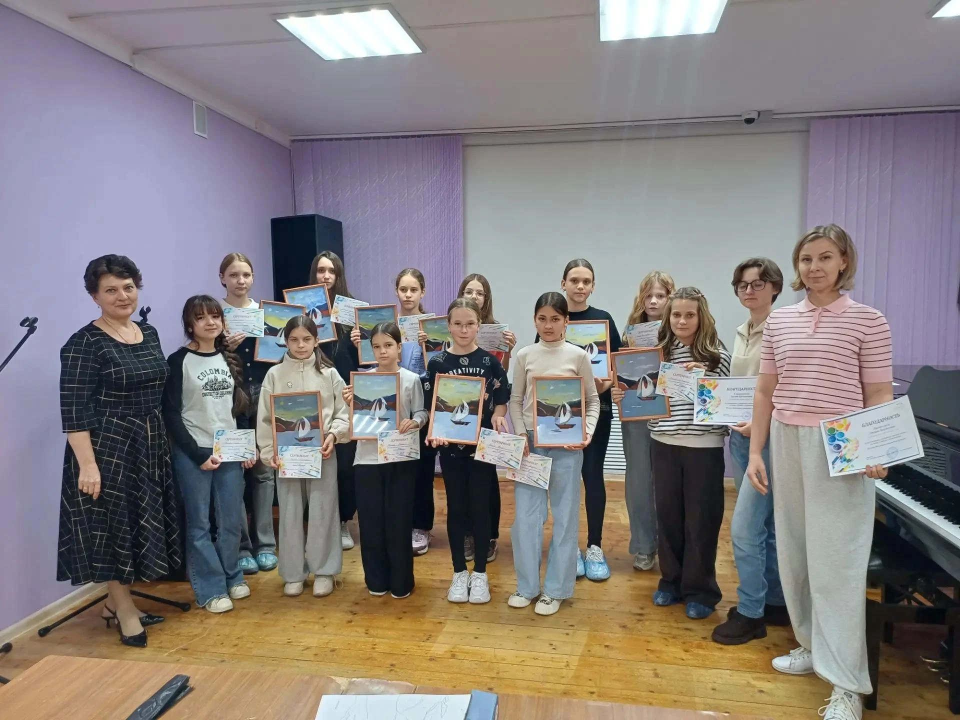 💫В Детской школе искусств «Гармония» г. Пензы прошёл мастер-класс «Пейзаж в отражении»...