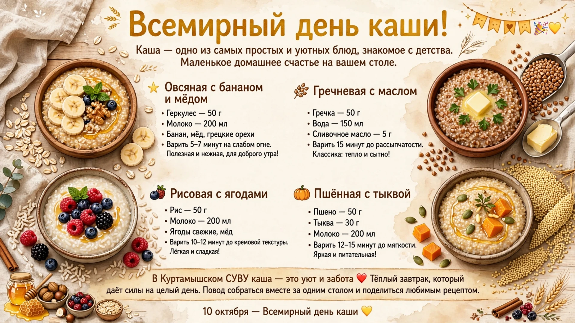 🥣 Всемирный день каши! 💛