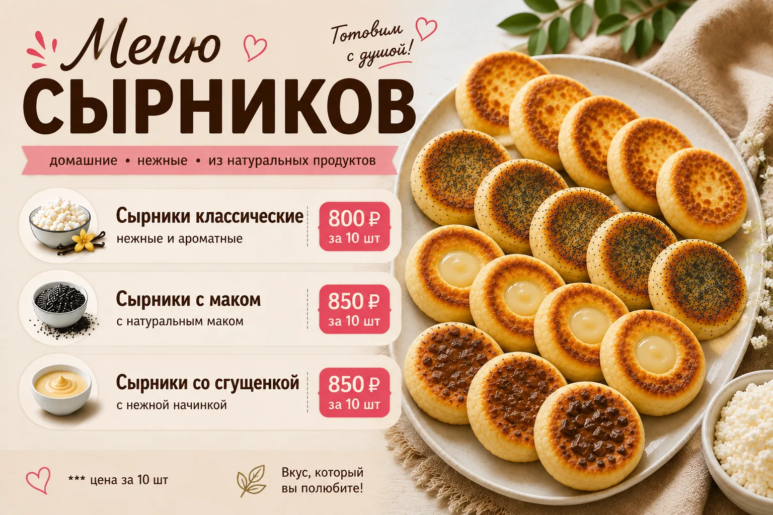 ✨Обновлённое меню✨