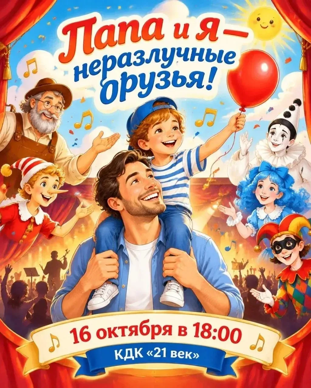 16 октября в 18:00 приглашаем на концертную программу, посвящённую самым главным героям...