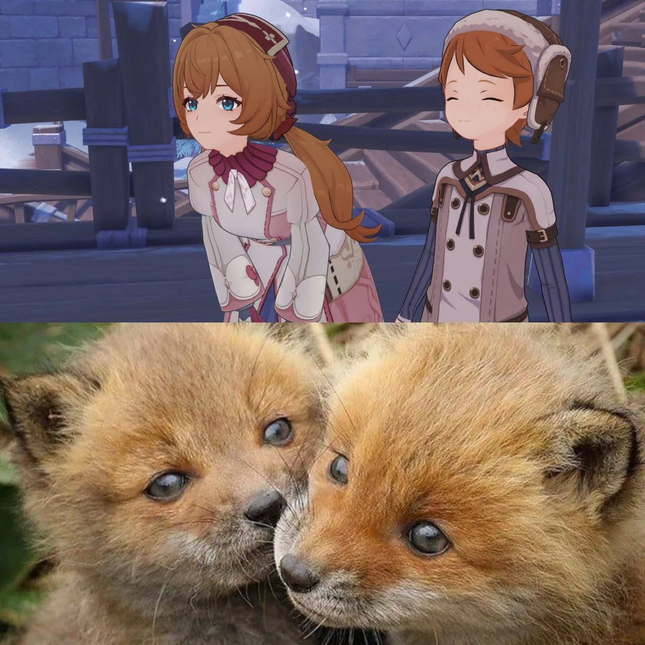 🤩Лисички и кролик