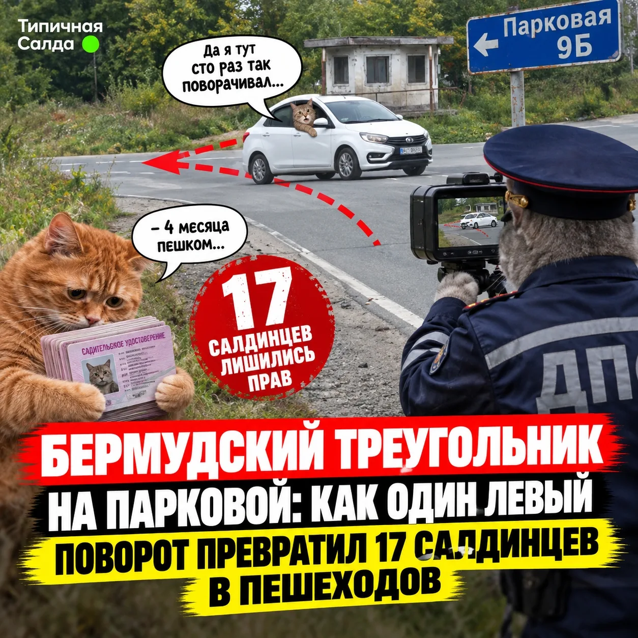 🚗 Бермудский треугольник на Парковой: как один левый поворот превратил 17 салдинцев в ...