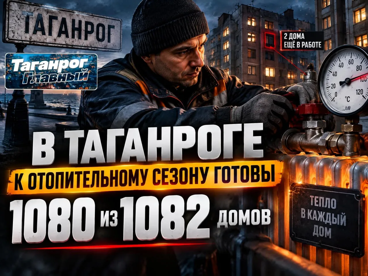 В Таганроге к отопительному сезону готовы 1080 из 1082 домов