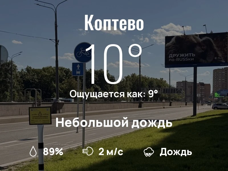 Что с погодой в Коптево?