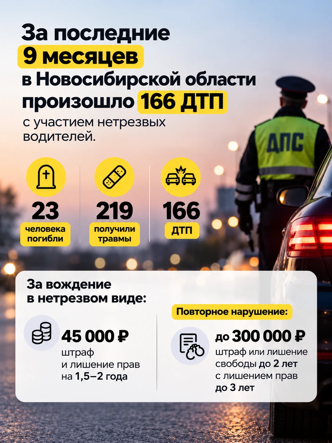 🚔🥃 В Новосибирской области за первые девять месяцев 2026 года в авариях с участием во...