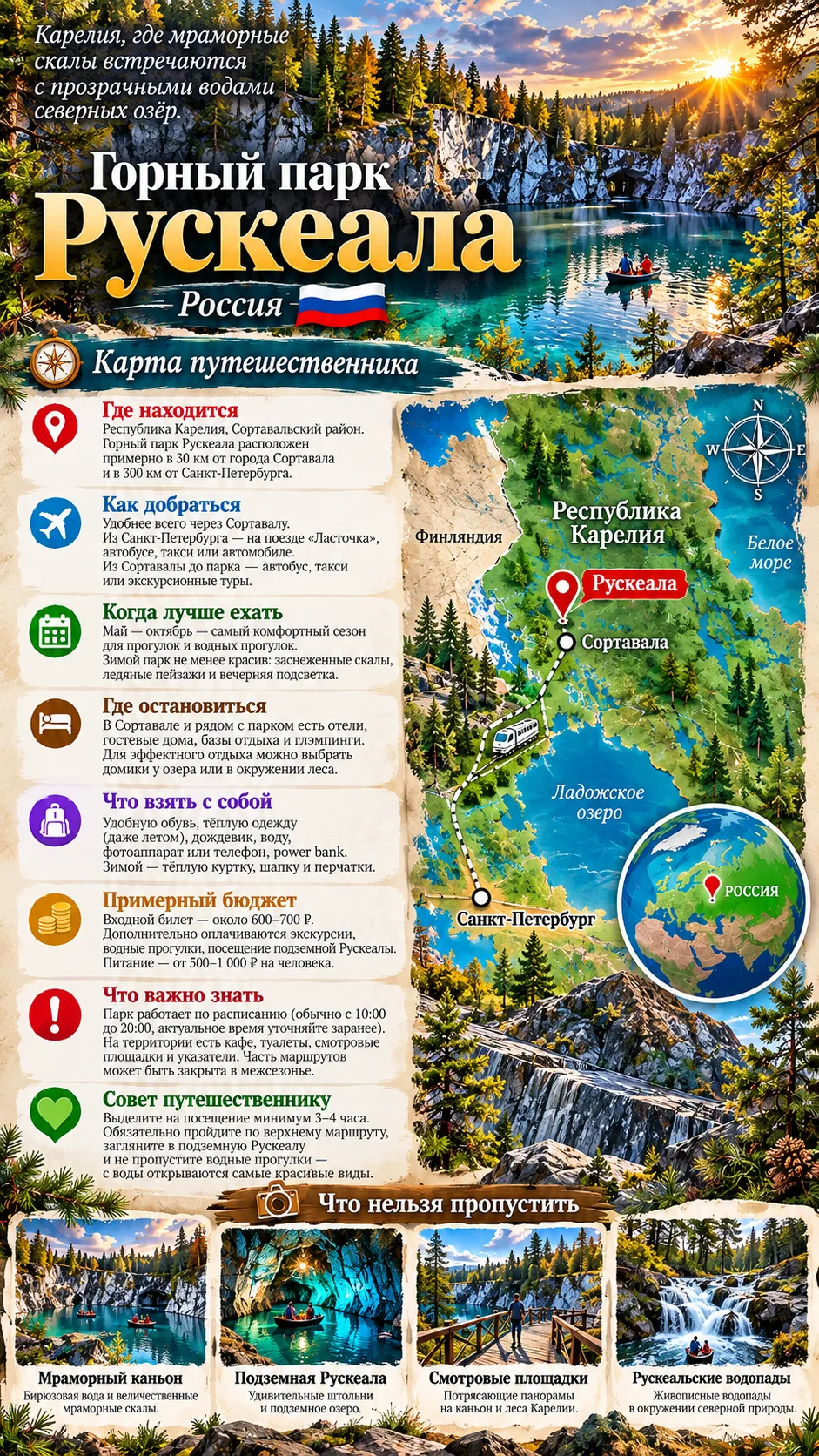 🌲 КАРЕЛИЯ — КРАЙ ОЗЁР, СКАЛ И СЕВЕРНОЙ ТИШИНЫ