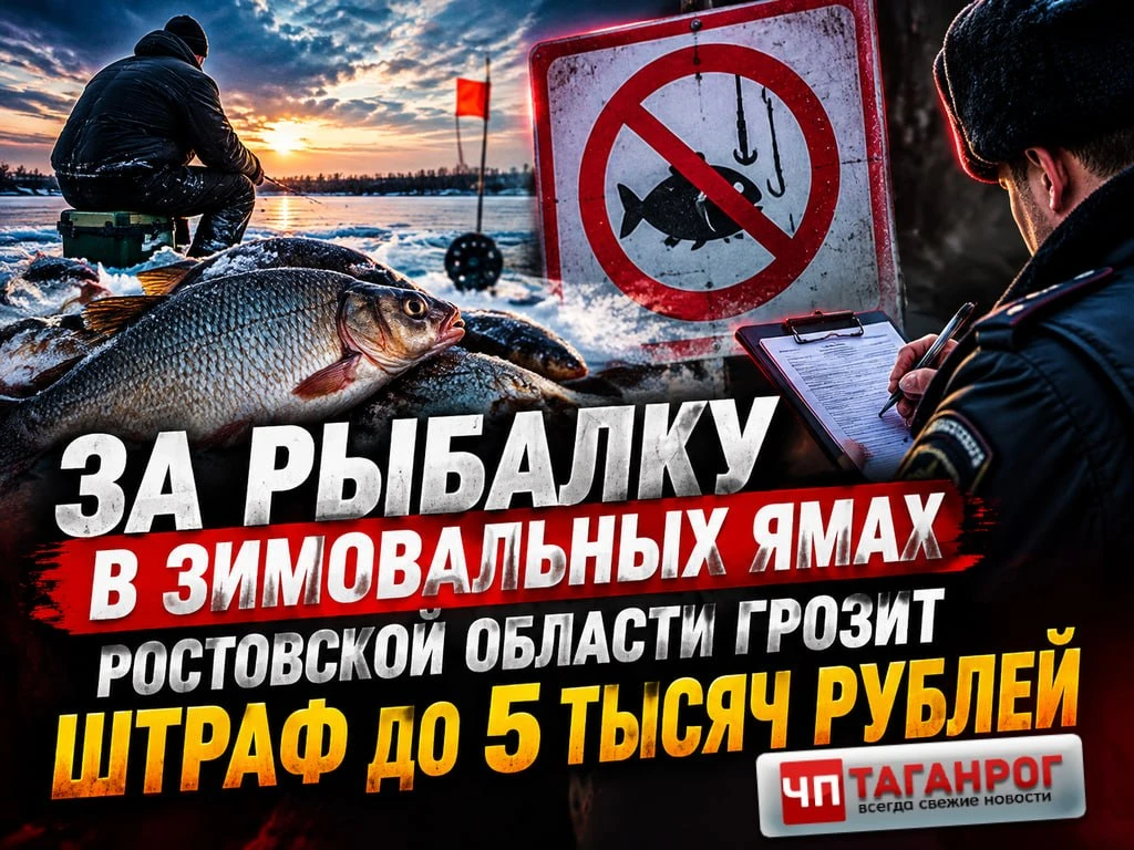 За рыбалку в зимовальных ямах Ростовской области грозит штраф до 5 тысяч рублей