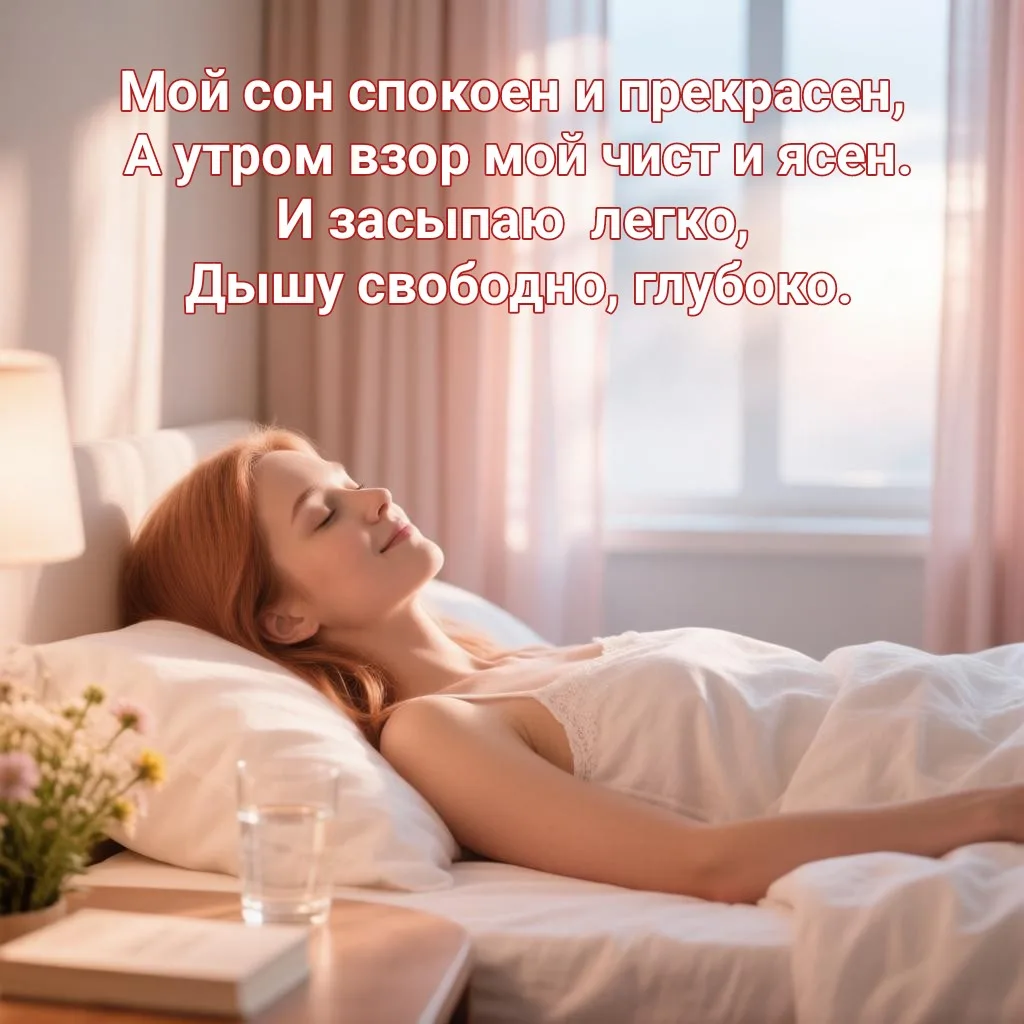 На днях пришёл запрос написать аффирмацию для сна.