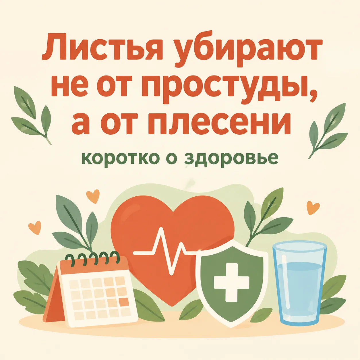 🍂 Листья убирают не от простуды, а от плесени