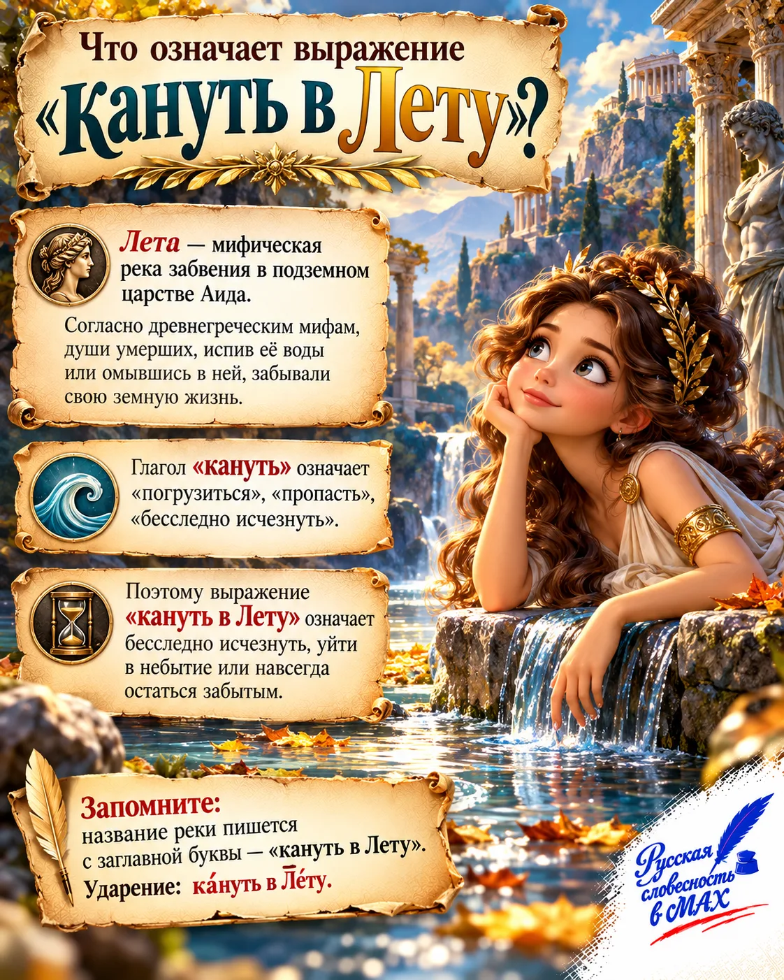 🌊 Кануть в Лету… А вы знаете, откуда пошло это загадочное выражение?