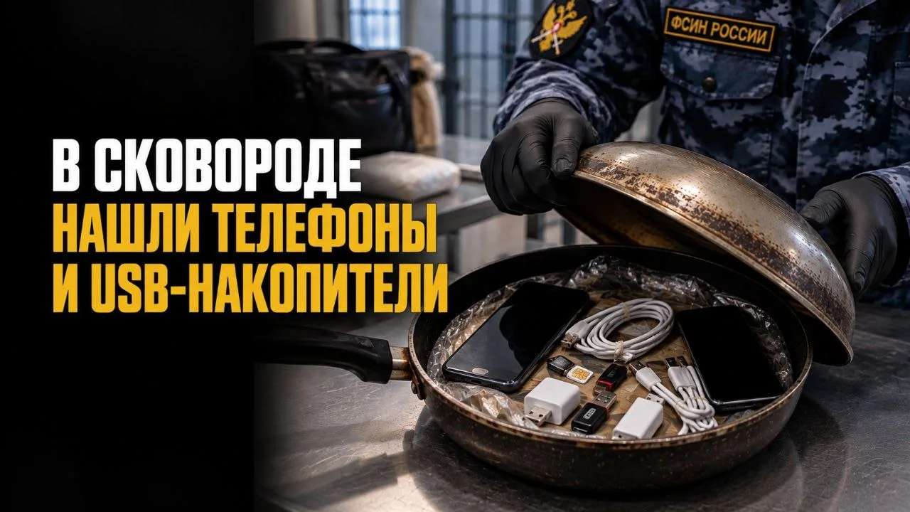 В СКОВОРОДЕ НАШЛИ ТЕЛЕФОНЫ И USB-НАКОПИТЕЛИ