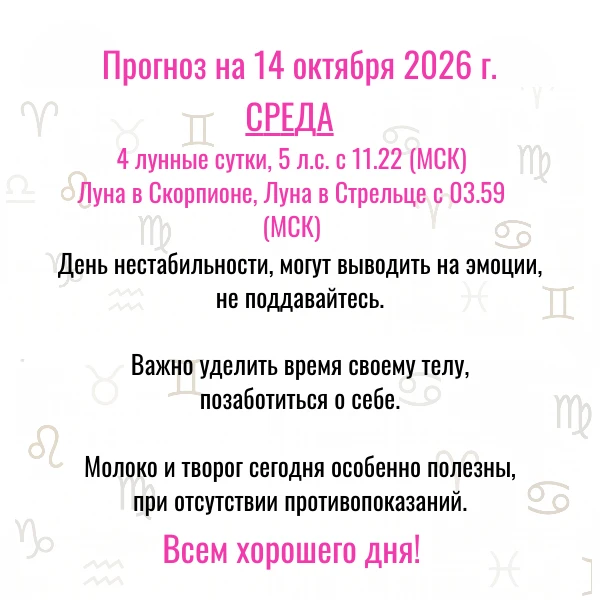 Прогноз на сегодня,
